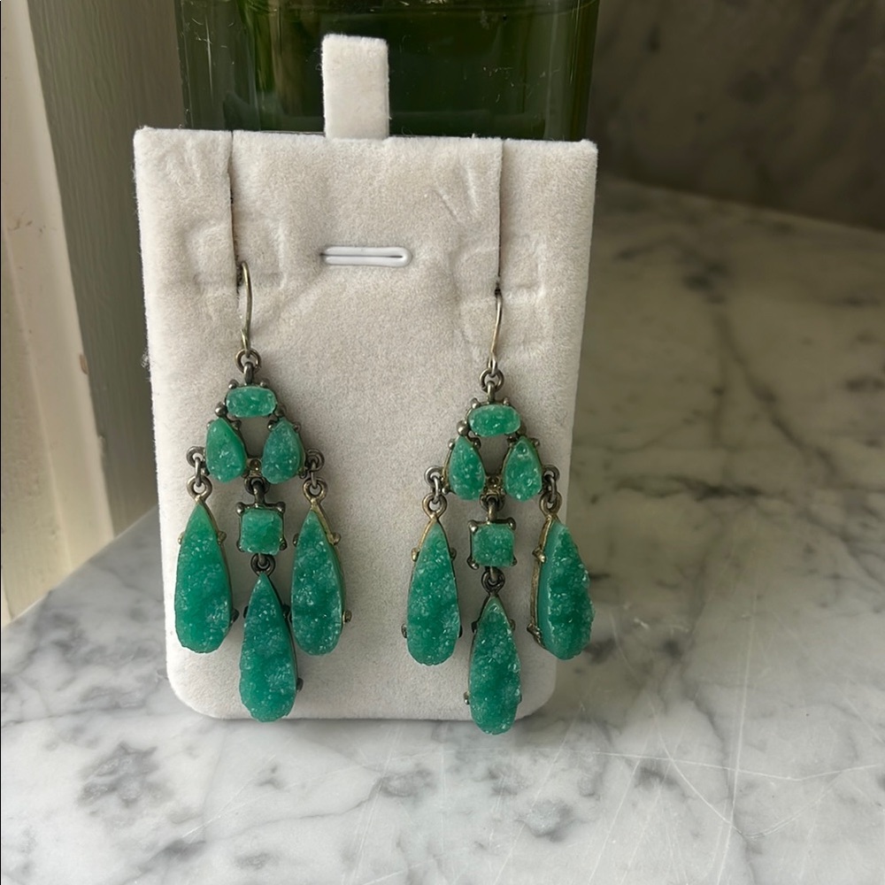 Elegant Green Drop Earrings